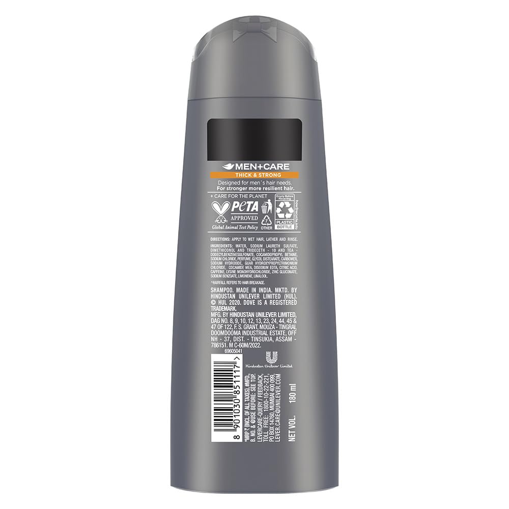 Dove Men+Care Thick & Strong 2in1 Shampoo+Conditioner, 180 ml