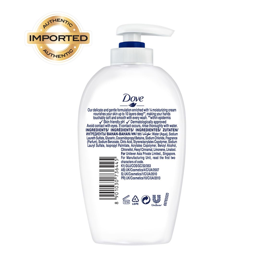 Dove Shea Butter and Vanilla Hand Wash, 250 milliliters