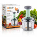 E-COSMOS® Food Chopper 900ml, 4 Blade Steel Large Manual Hand-Press Vegetable Chopper