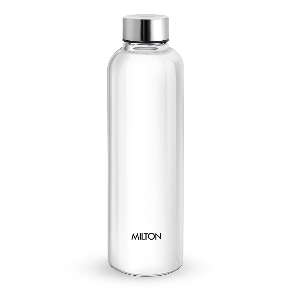 MILTON Costa 1000 Pet water bottle 1 ltr with Stainless Steel Lid, Leak proof, BPA Free, Reusable Water bottle for fridge, Office, School