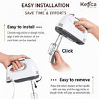 Electric Hand Mixer 7-Speed Portable Handheld Cake Mixer with 2 Stainless Steel Beaters & 2 Dough Hooks