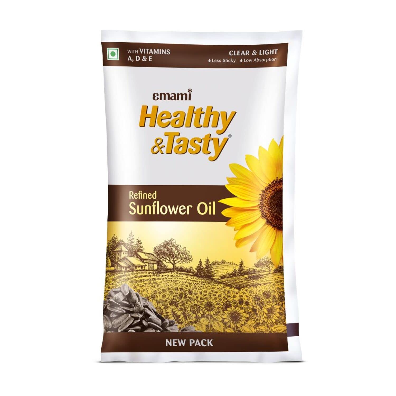 Emami Healthy And Tasty Refined Sunflower Oil 825g Pouch