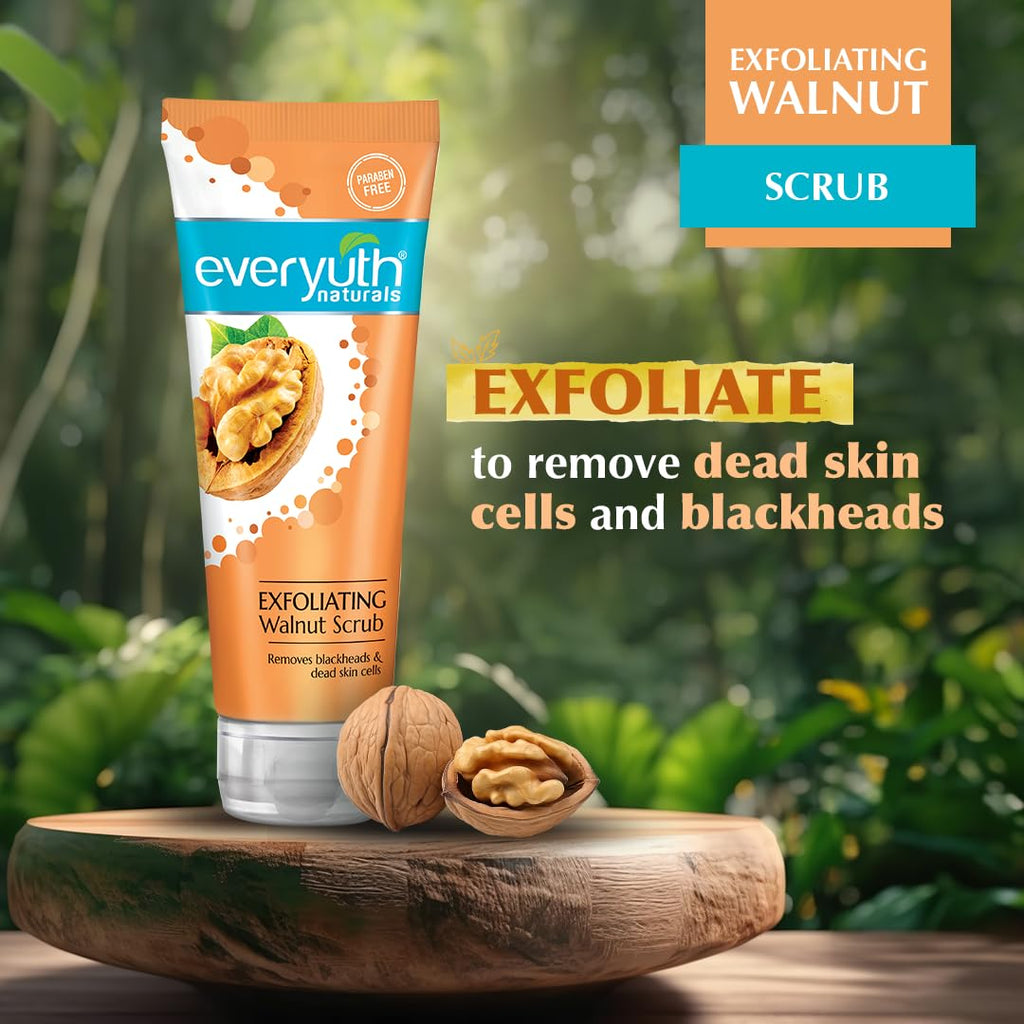 Everyuth Naturals Exfoliating Walnut Scrub Gentle Face Scrub (100g pack of 2)