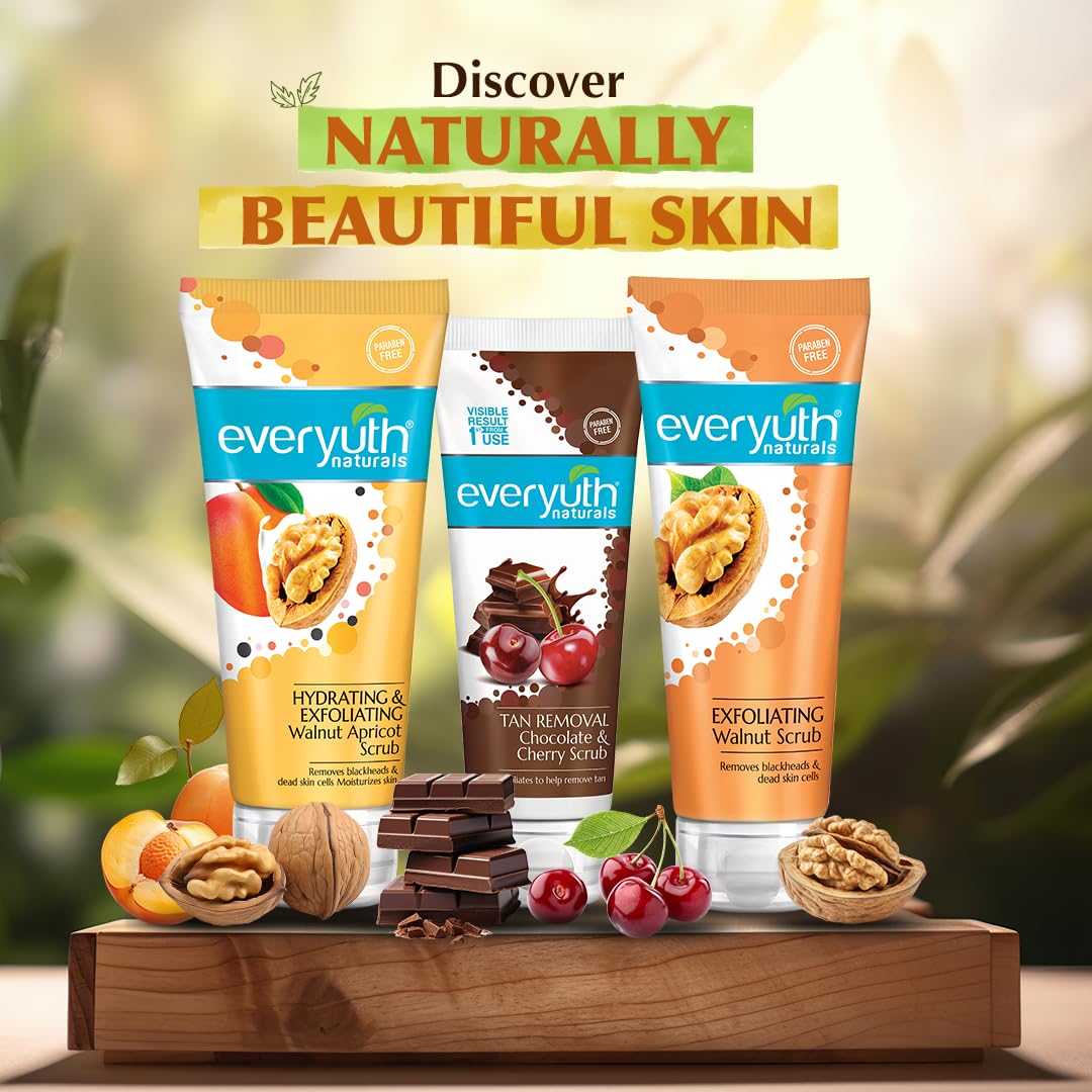 Everyuth Naturals Exfoliating Walnut Scrub Gentle Face Scrub (100g pack of 2)