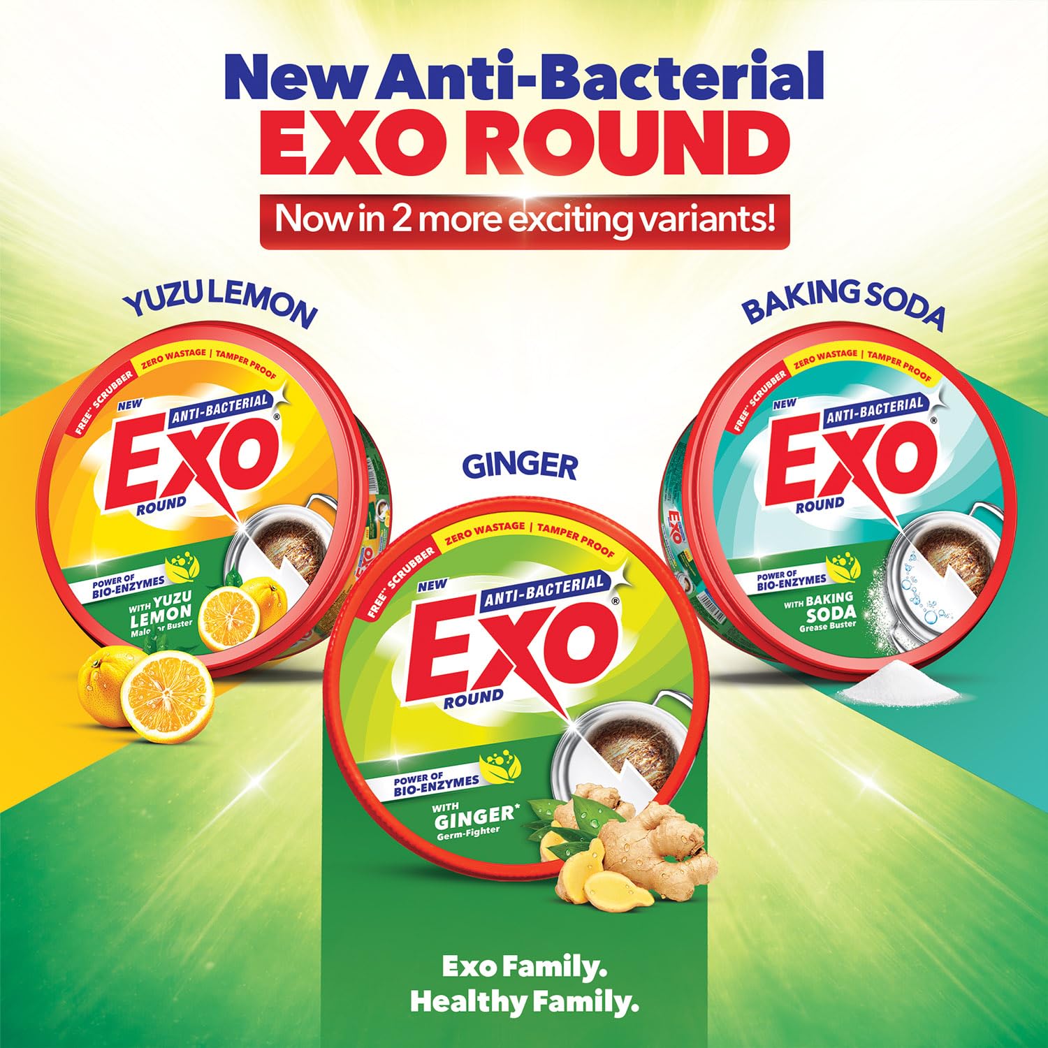Exo Anti-Bacterial Dishwash Bar 700gm X 3