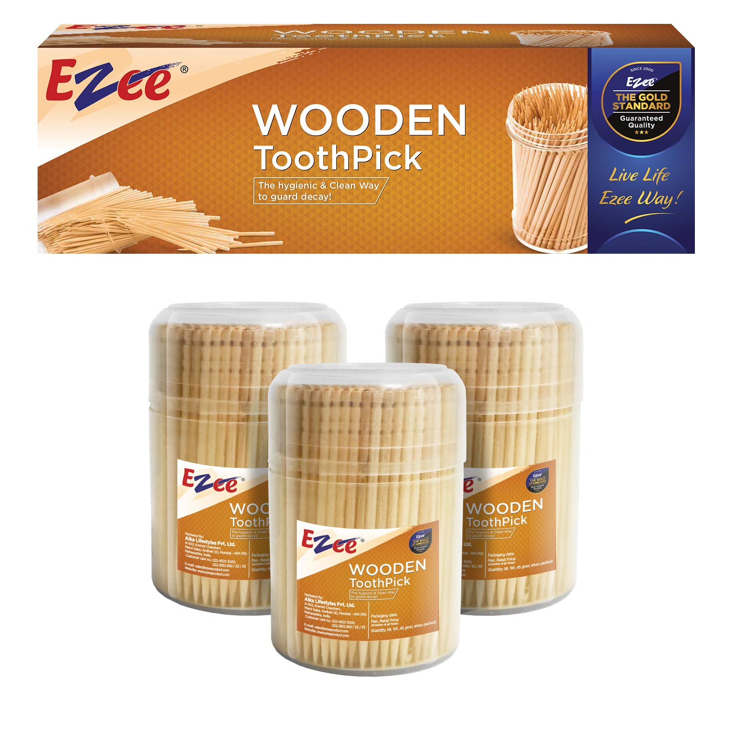 Ezee Wooden Toothpicks - 3500 Sticks