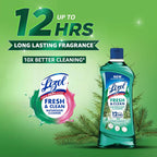 Lizol Fresh & Clean Bathroom Cleaner | Pine | 1L | 10X Better Cleaning | Upto 12Hrs Fragrance| Multi Surface Clean Floors, Basin, Tiles
