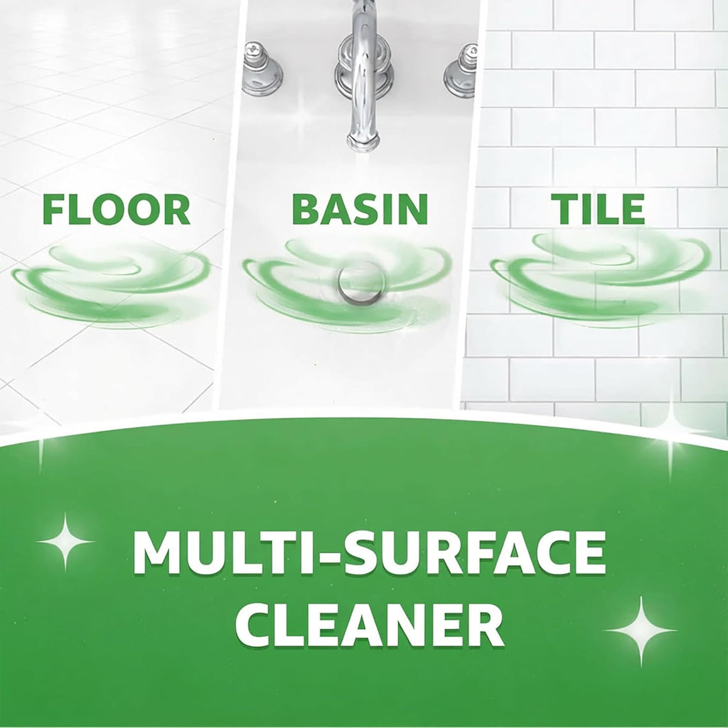 Lizol Fresh & Clean Bathroom Cleaner | Pine | 1L | 10X Better Cleaning | Upto 12Hrs Fragrance| Multi Surface Clean Floors, Basin, Tiles