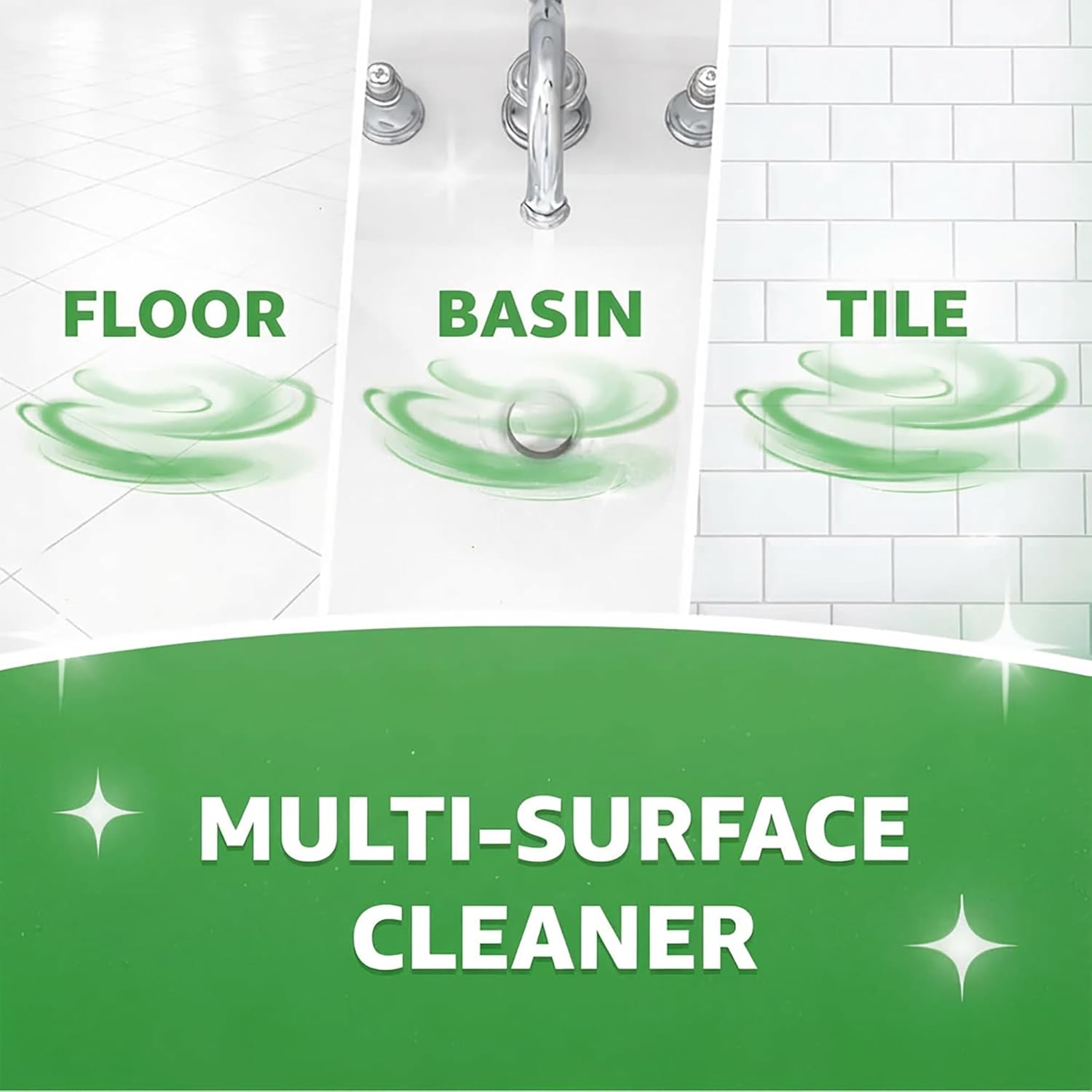 Lizol Fresh & Clean Bathroom Cleaner | Pine | 1L | 10X Better Cleaning | Upto 12Hrs Fragrance| Multi Surface Clean Floors, Basin, Tiles