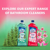 Lizol Fresh & Clean Bathroom Cleaner | Pine | 1L | 10X Better Cleaning | Upto 12Hrs Fragrance| Multi Surface Clean Floors, Basin, Tiles