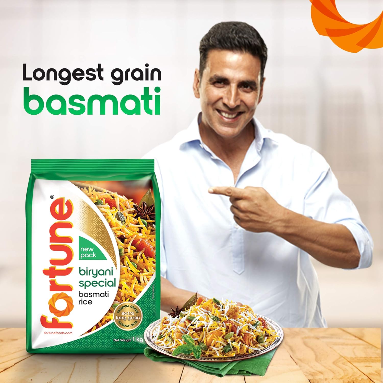 FORTUNE Biryani Special Basmati Rice, 1 kg
