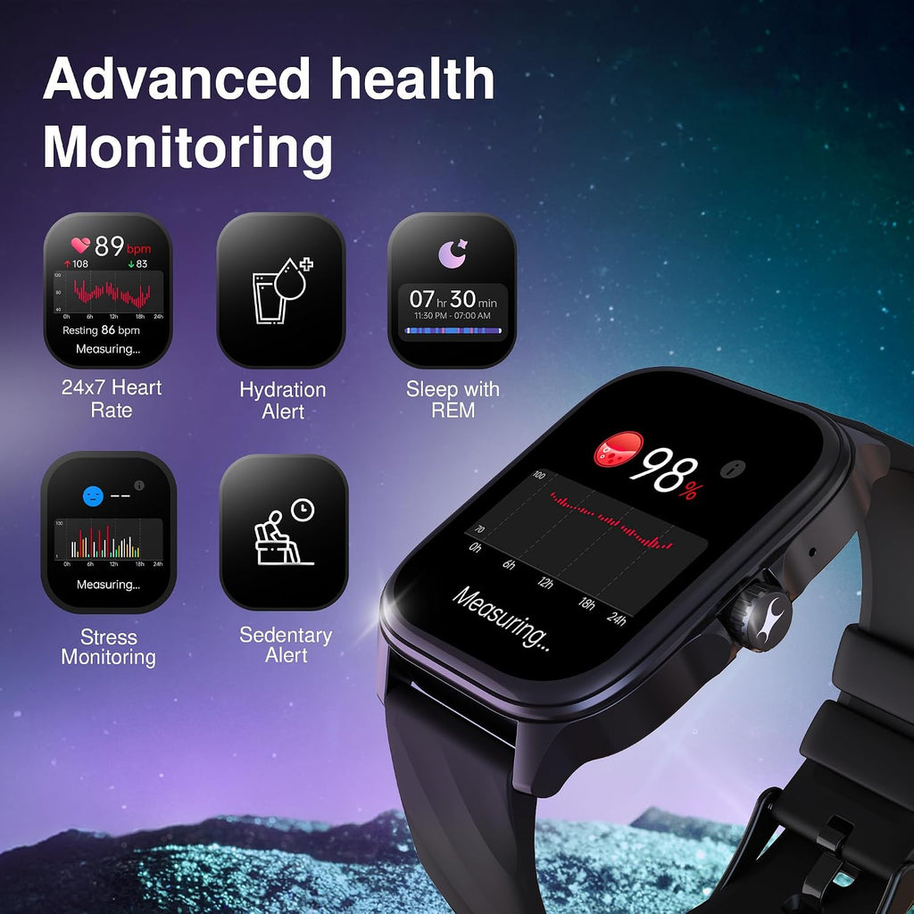 Fastrack Astor FS1 Pro Smart Watch, 1.97" AMOLED Display, Bluetooth Calling, 100+ Sports Modes, SpO2 & Heart Rate Monitoring, Women's Health, IP68, Up to 5 Days Battery, Functional Crown (Teal)