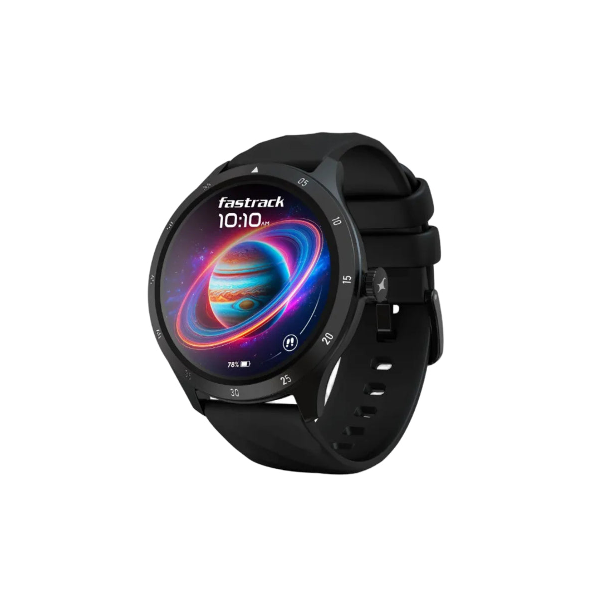 Fastrack Jupitor R2 Smart Watch, 1.38” TFT Display, 240 * 240 Pixel Resolution, SingleSync BT Calling, AI Voice Assistant, 100+ Sports Modes & Smartwatch Faces,Upto 5 Day Battery, IP68 (Black)