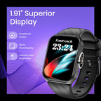Fastrack New Limitless X2 Smart Watch, 1.91" UltraVU with Rotating Crown, 60 Hz Refresh Rate, Advanced Chipset, SingleSync BT Calling, 100+ Sports Mode & Smartwatch Faces, IP68, (Black)