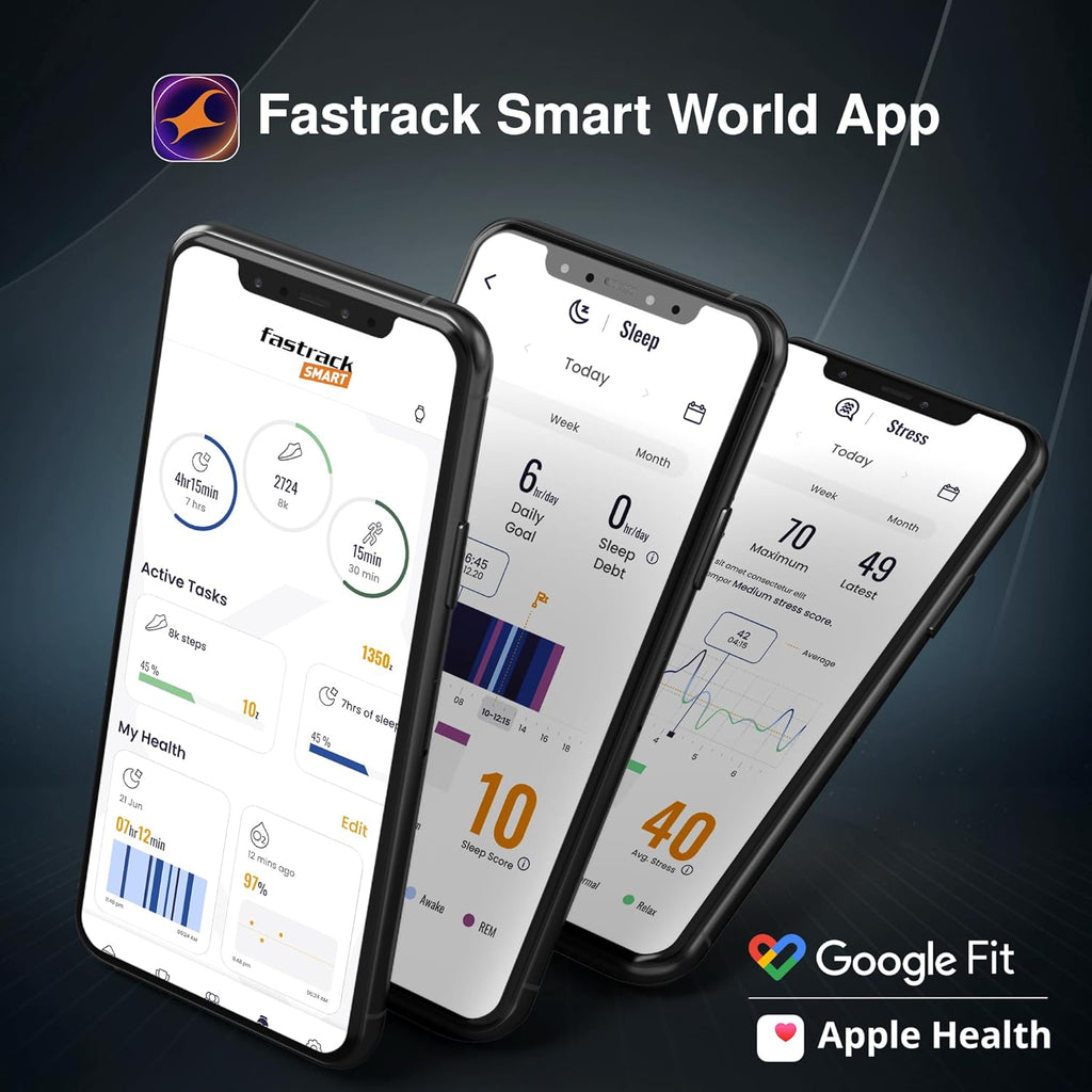Fastrack Optimus 2 Pro Smart Watch,1.43'' AMOLED Display, Advanced Blazing Fast UI, AOD, Metal Case, IP68 Water & Dust Resistant, Single Sync BT Calling, Working Crown Smartwatch for Men & Women