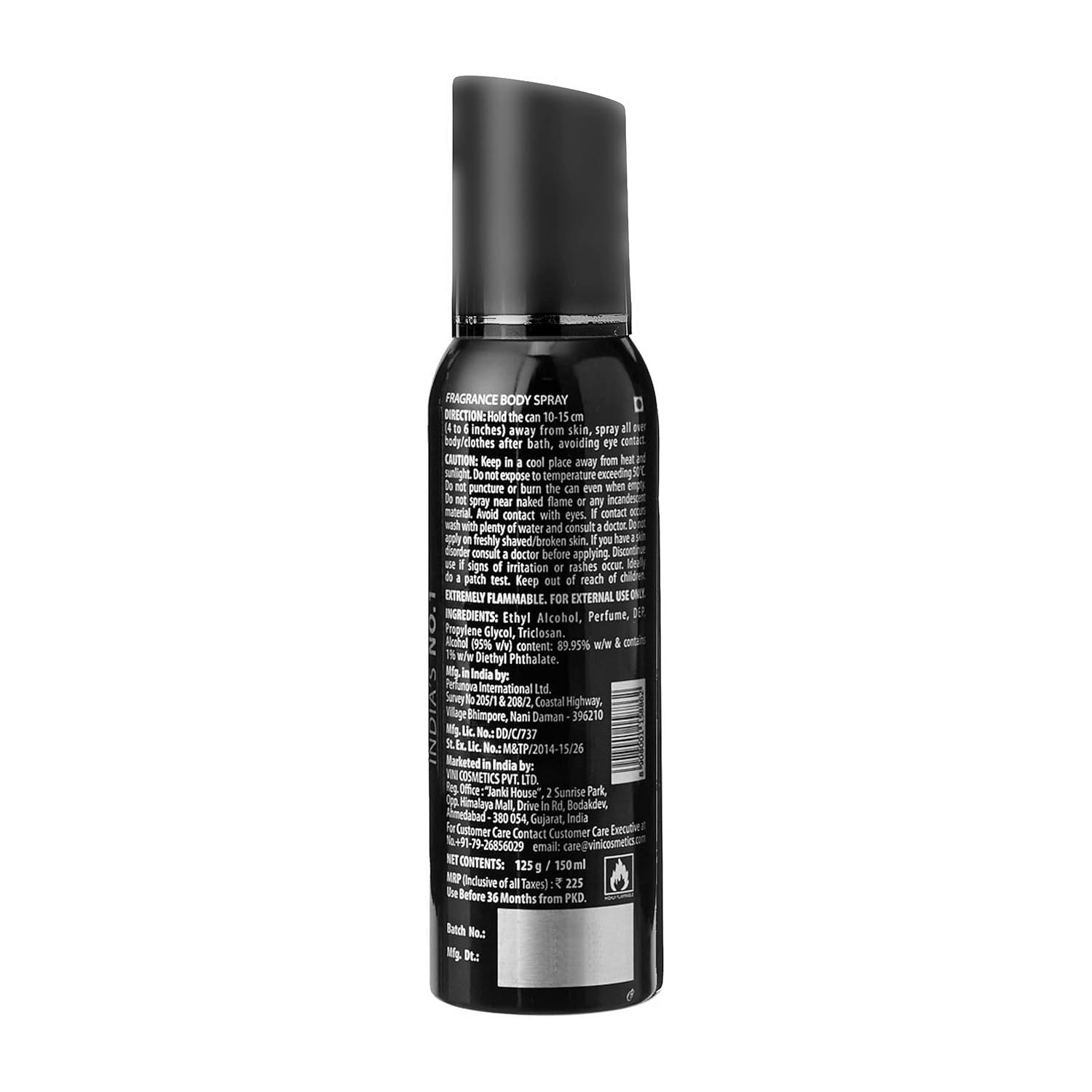Fogg Marco No Gas Deodorant for Men, Long-Lasting Perfume Body Spray, 150 ml