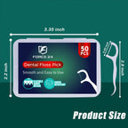 Force24 Dental Floss Picks for Tooth Cleaning (50pcs) (Pack of 2)