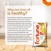 Fortune Rice Bran Health Oil | Reduces Bad Cholesterol | Rich in Gamma Oryzanol | 1L/870g pouch