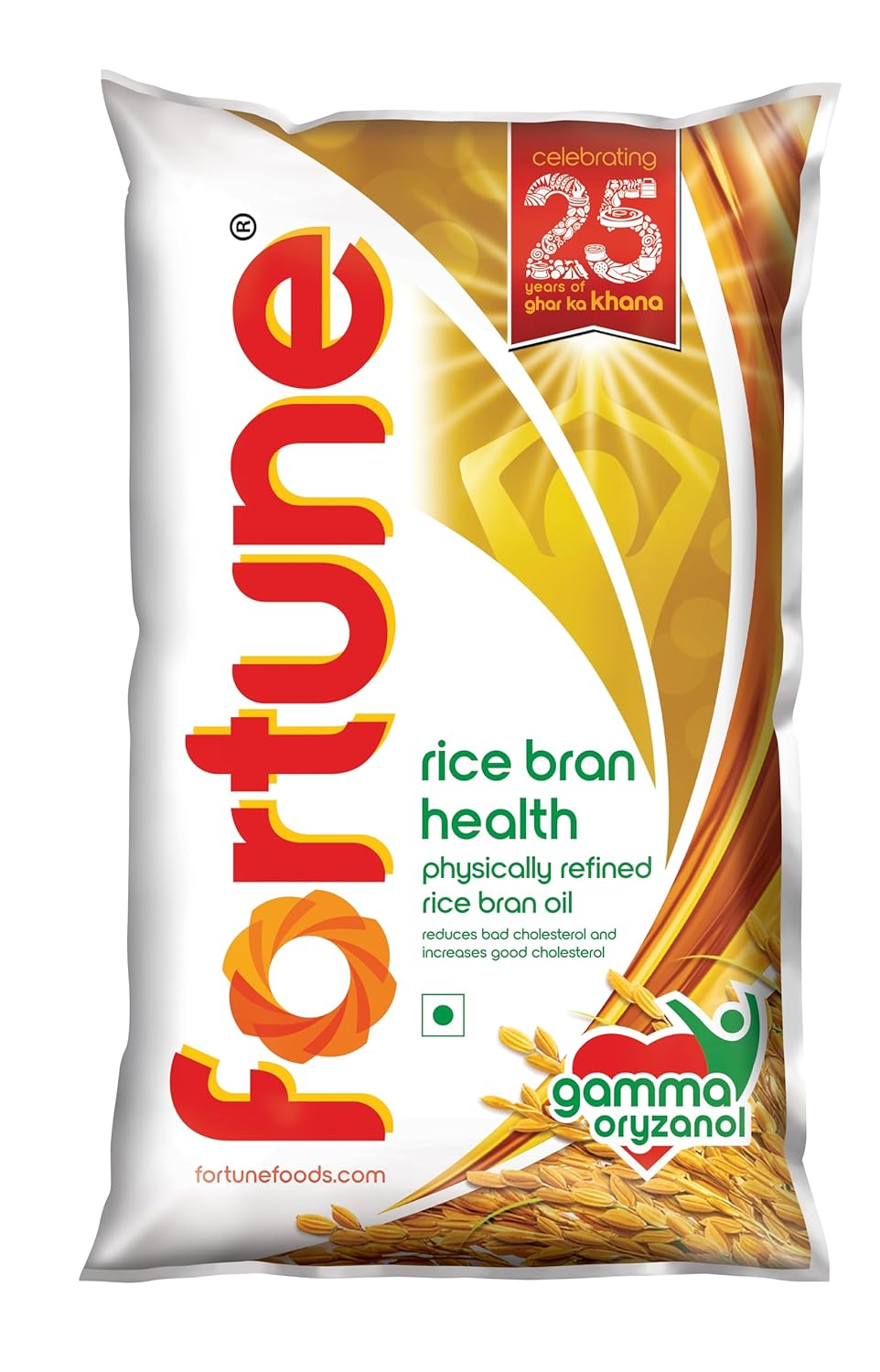 Fortune Rice Bran Health Oil | Reduces Bad Cholesterol | Rich in Gamma Oryzanol | 1L/870g pouch