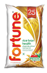 Fortune Rice Bran Health Oil | Reduces Bad Cholesterol | Rich in Gamma Oryzanol | 1L/870g pouch