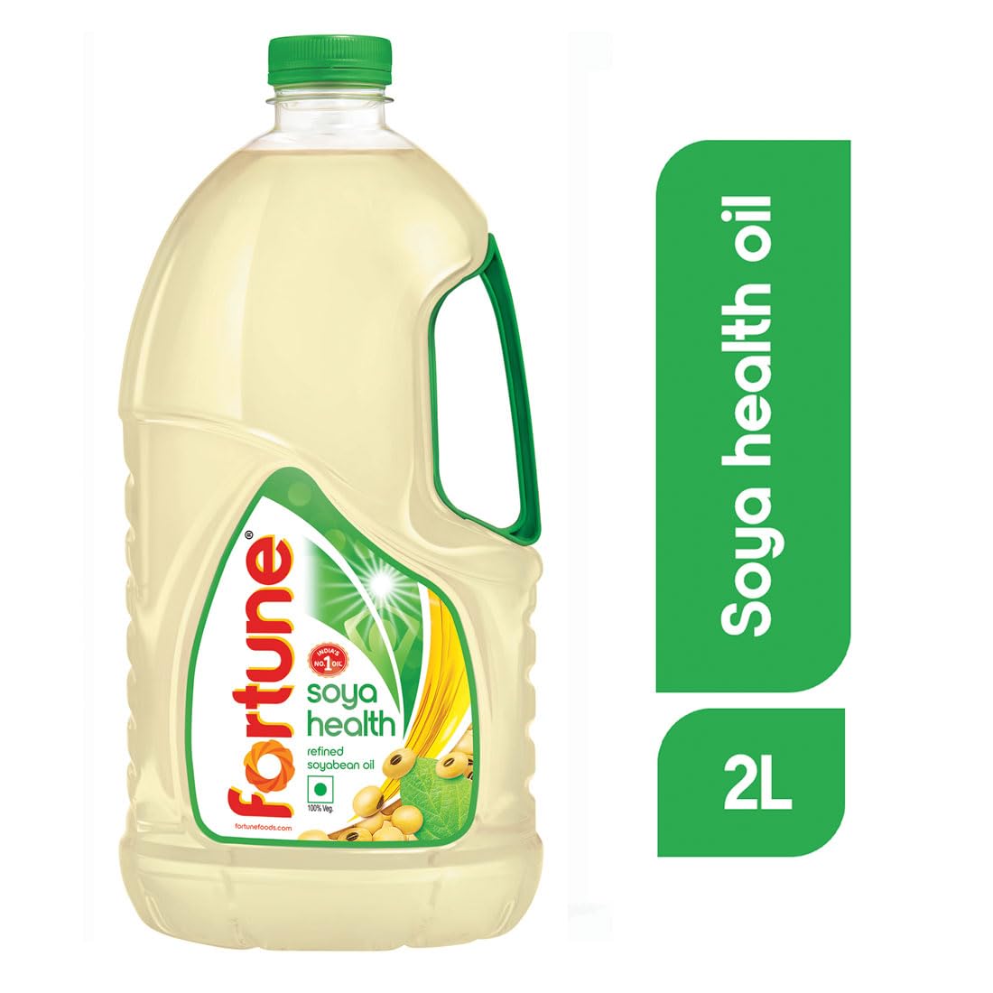 Fortune Soya Health Refined Soyabean Oil, 2L Pet Bottle