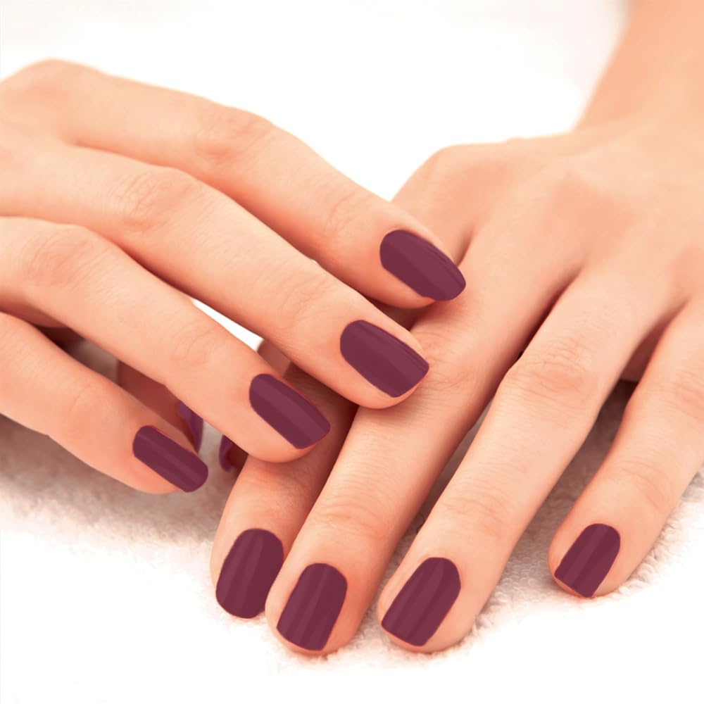 AKMÉ 9 to 5 Primer + Glossy Finish Nail Color|| Berry Business|| 6 ml
