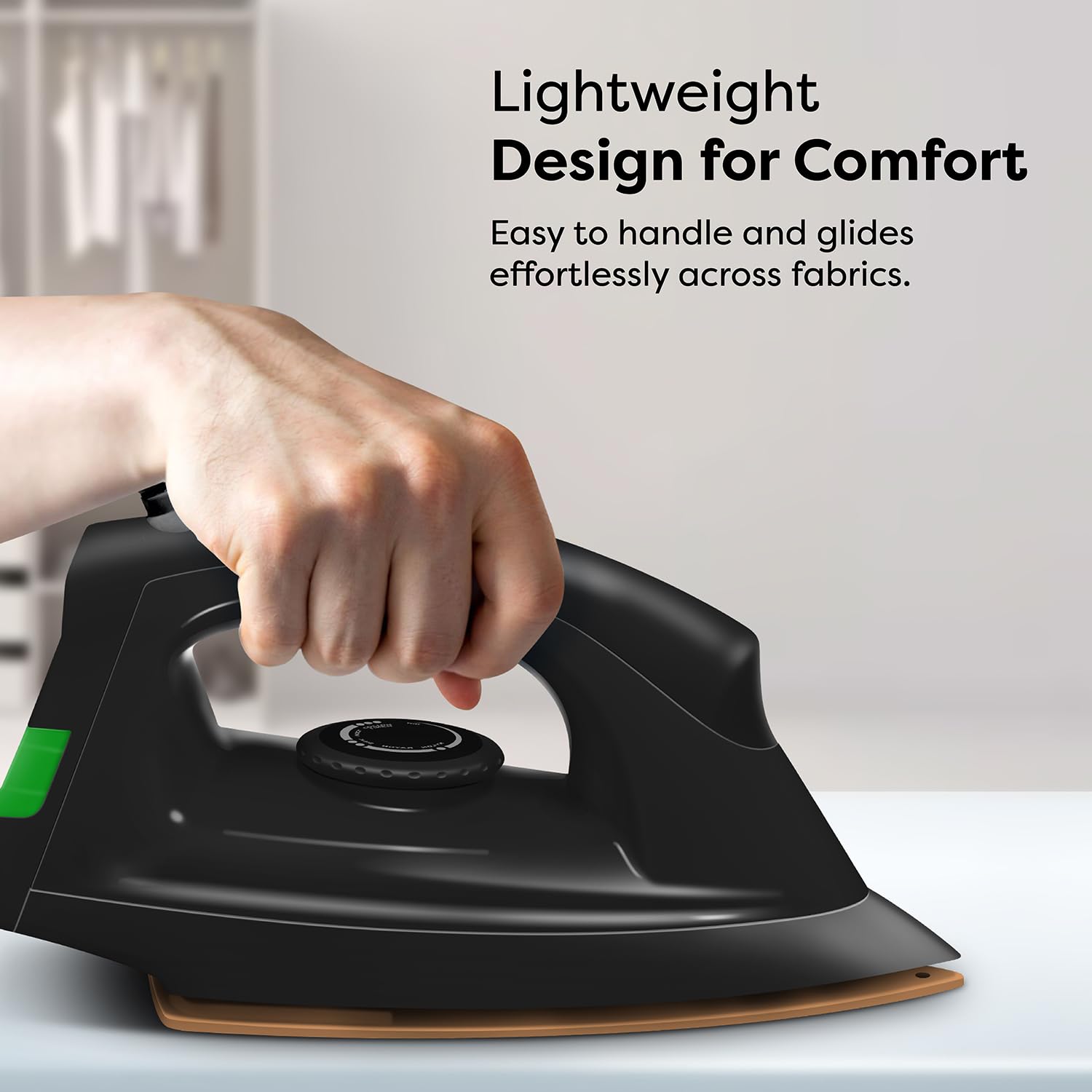 GD208 LED Dry Iron, Black
