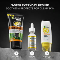 Garnier Men, Face Wash, Brightening & Anti-Pollution, TurboBright Double Action, 155 g