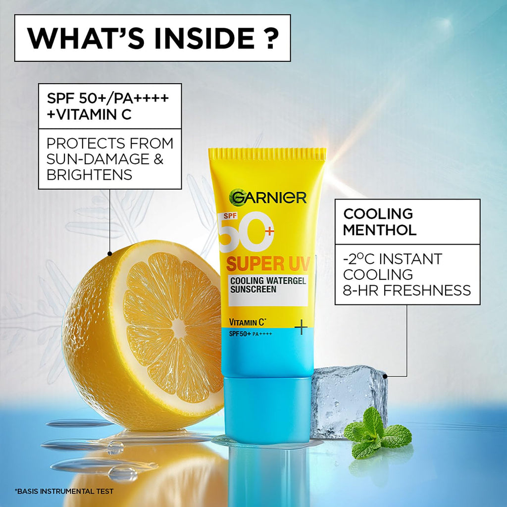 Garnier Super UV Cooling Watergel Sunscreen SPF 50 PA++++, 60ml