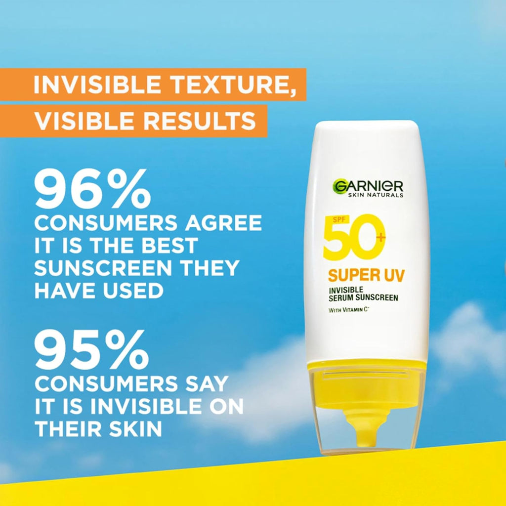 Garnier Super UV Invisible Serum Sunscreen SPF 50 PA++++ UVA/B, 30ml