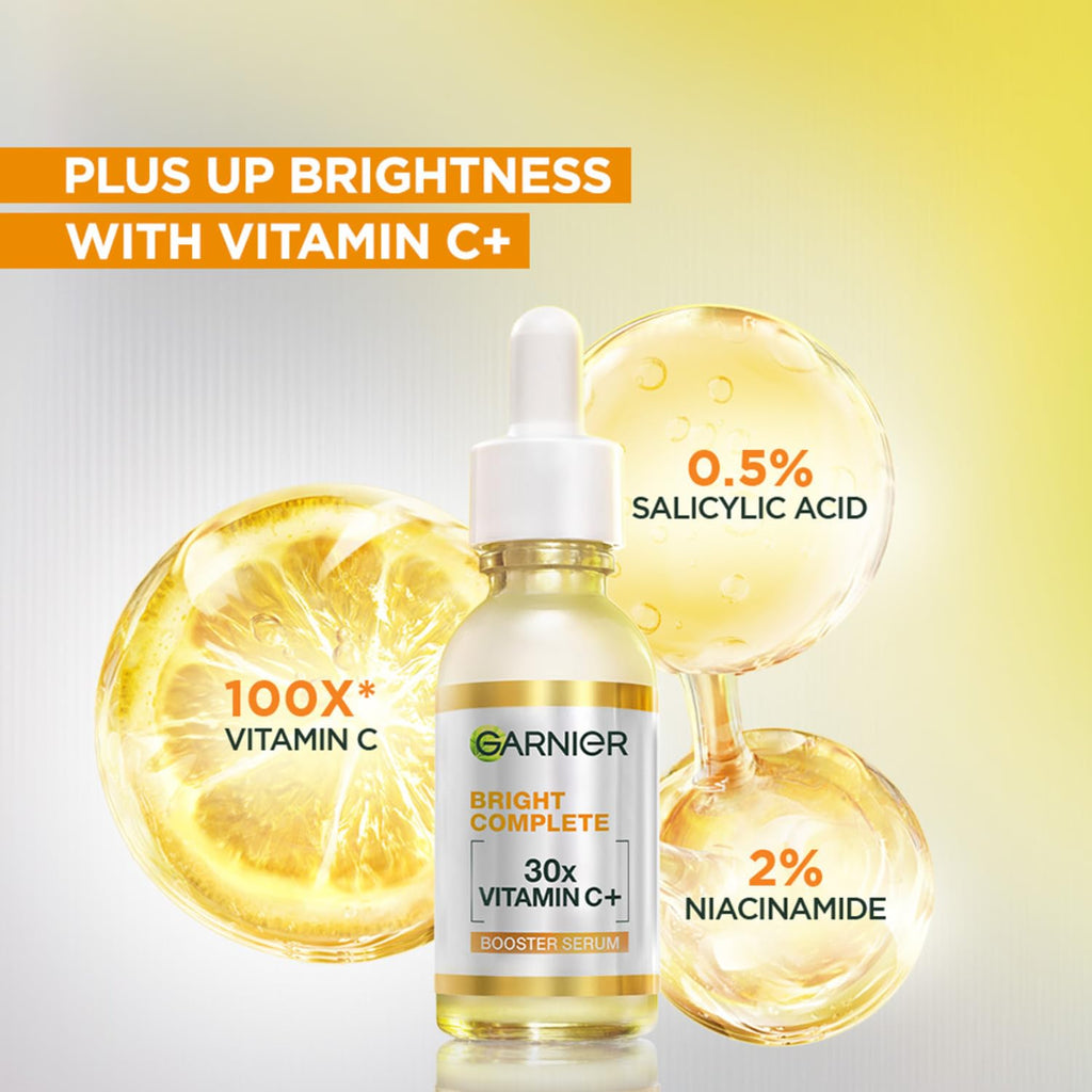 Garnier Vitamin C + Face Serum for Skin Brightening & Anti-Dark Spots, 30ml