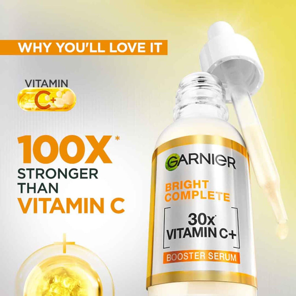 Garnier Vitamin C + Face Serum for Skin Brightening & Anti-Dark Spots, 30ml