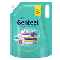 Genteel Matic Liquid Detergent Refill Pouch for Front load Washing - 4kg