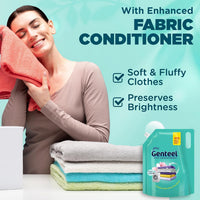 Genteel Matic Liquid Detergent Refill Pouch for Front load Washing - 4kg