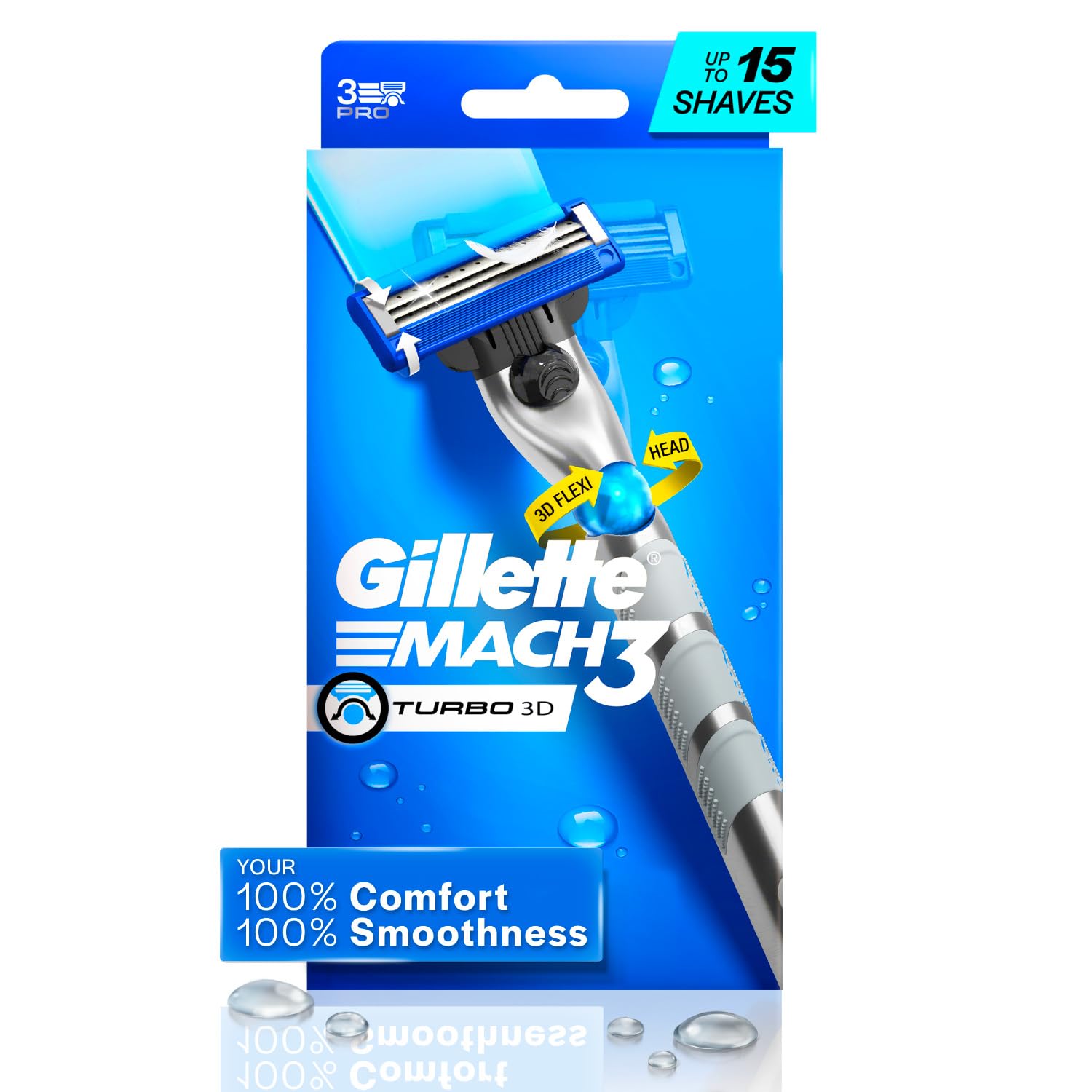 Gillette Mach 3 Turbo Shaving Razor For Men