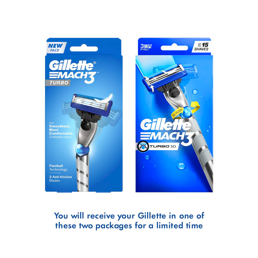 Gillette Mach 3 Turbo Shaving Razor For Men