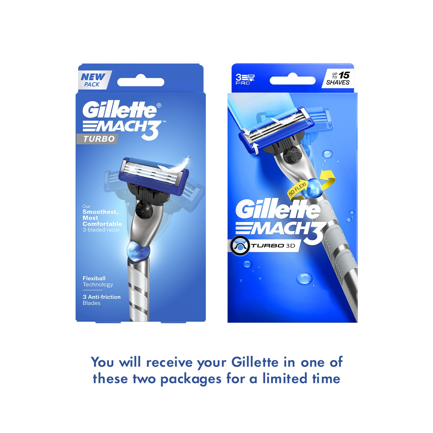 Gillette Mach 3 Turbo Shaving Razor For Men