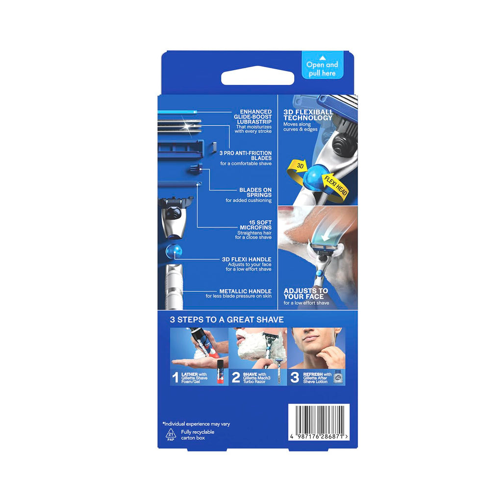 Gillette Mach 3 Turbo Shaving Razor For Men