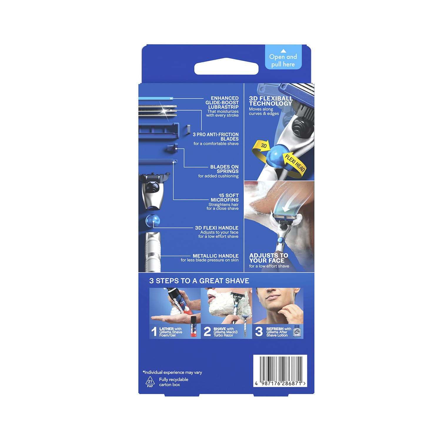 Gillette Mach 3 Turbo Shaving Razor For Men