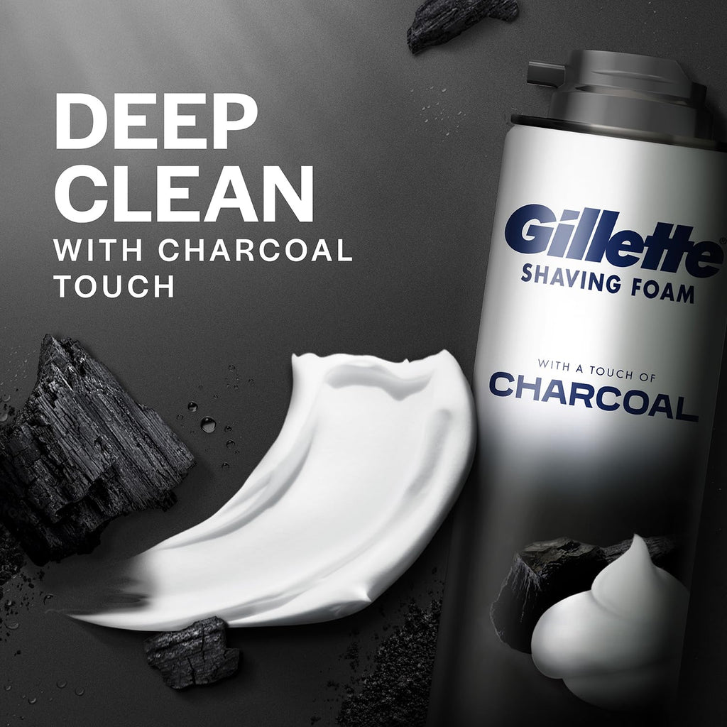 Gillette Pre Shave foam | Charcoal | 196 gm