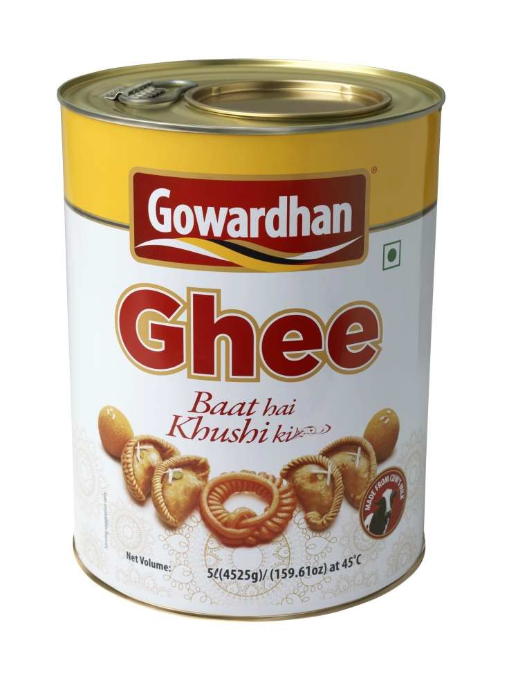 Gowardhan Ghee Tin, 5 Liter