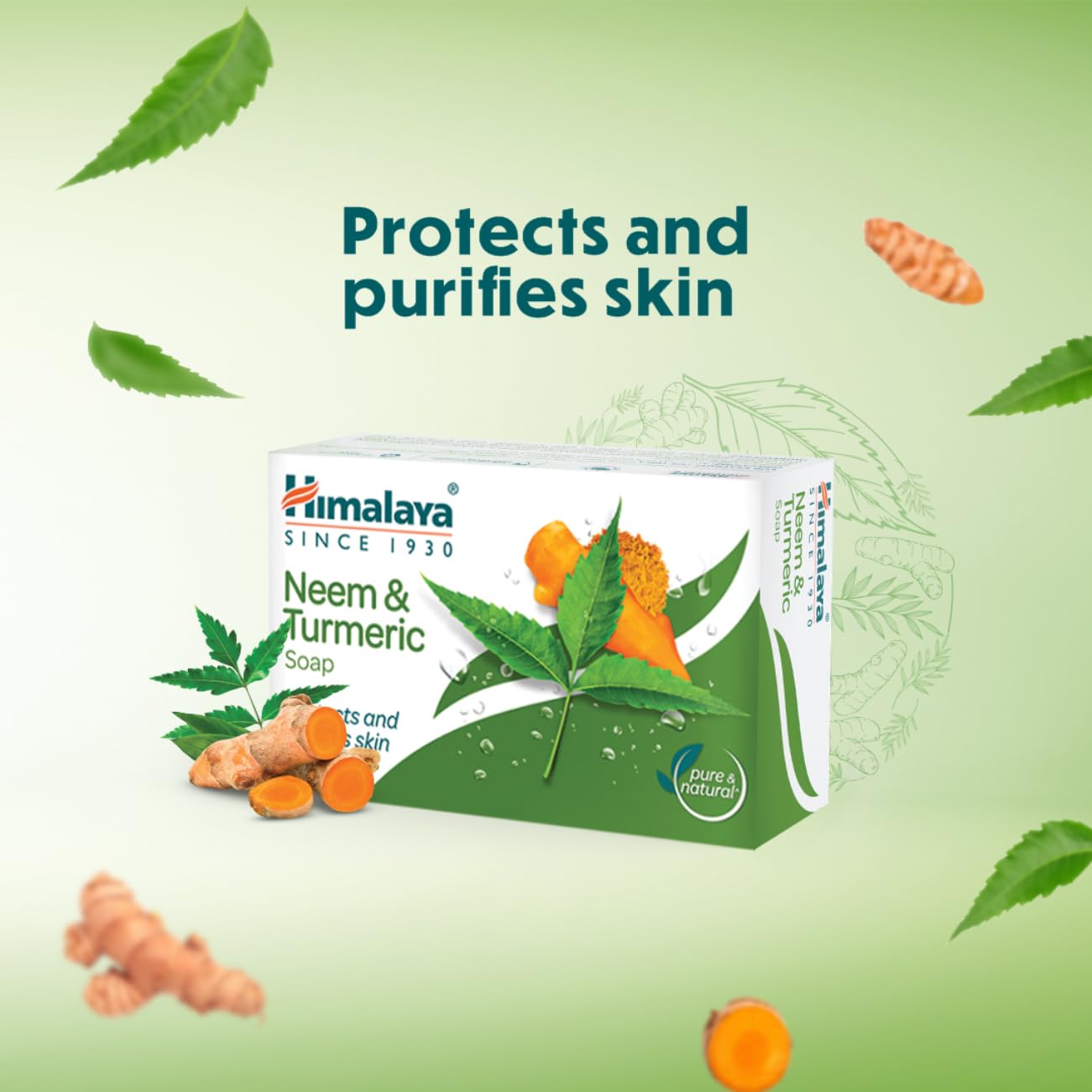 Himalaya Herbals Protecting Neem and Turmeric Soap, 75g