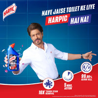Harpic Disinfectant Toilet Cleaner Liquid, Original - 1 L (Pack of 2) | Kills 99.9% Germs