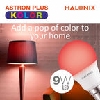 HALONIX LED BULB ASTRON PLUS 9W B22 RED PACK 2