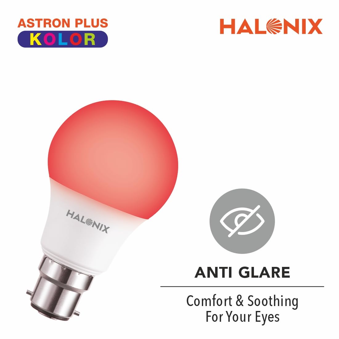 HALONIX LED BULB ASTRON PLUS 9W B22 RED PACK 2