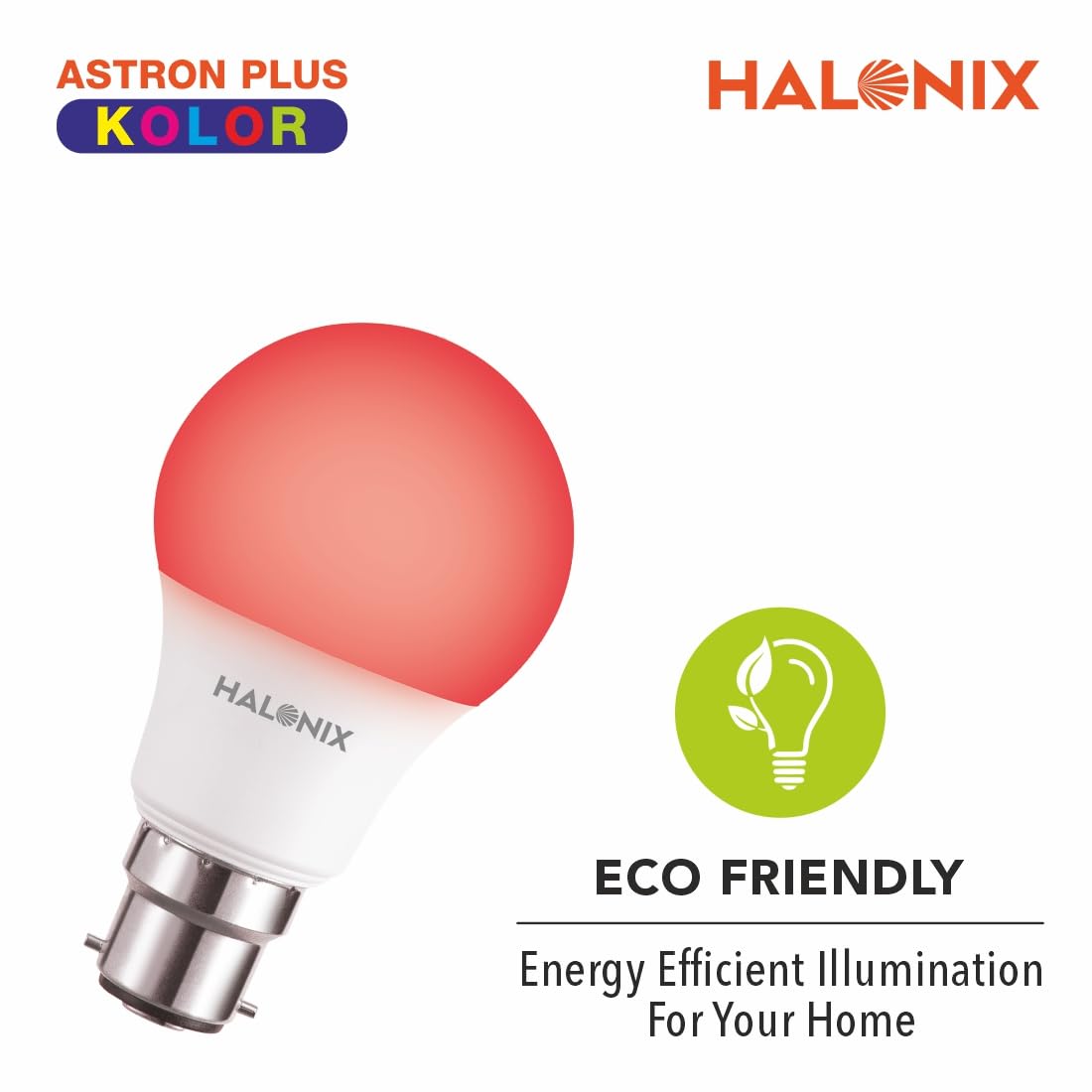 HALONIX LED BULB ASTRON PLUS 9W B22 RED PACK 2
