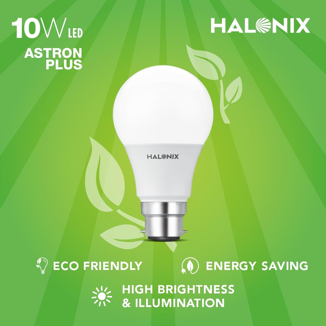 Halonix 10W B22 LED Bulb Cool White, Pack of 25 | Energy Efficient, Bright Light for Home & Office
