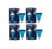 Halonix 10W Up Down Glow Blue & White 3 Modes LED | Switch On-Off to Change Color | Decorative B22 Base | Pack of 4