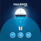 Halonix 10W Up Down Glow Blue & White 3 Modes LED | Switch On-Off to Change Color | Decorative B22 Base | Pack of 4