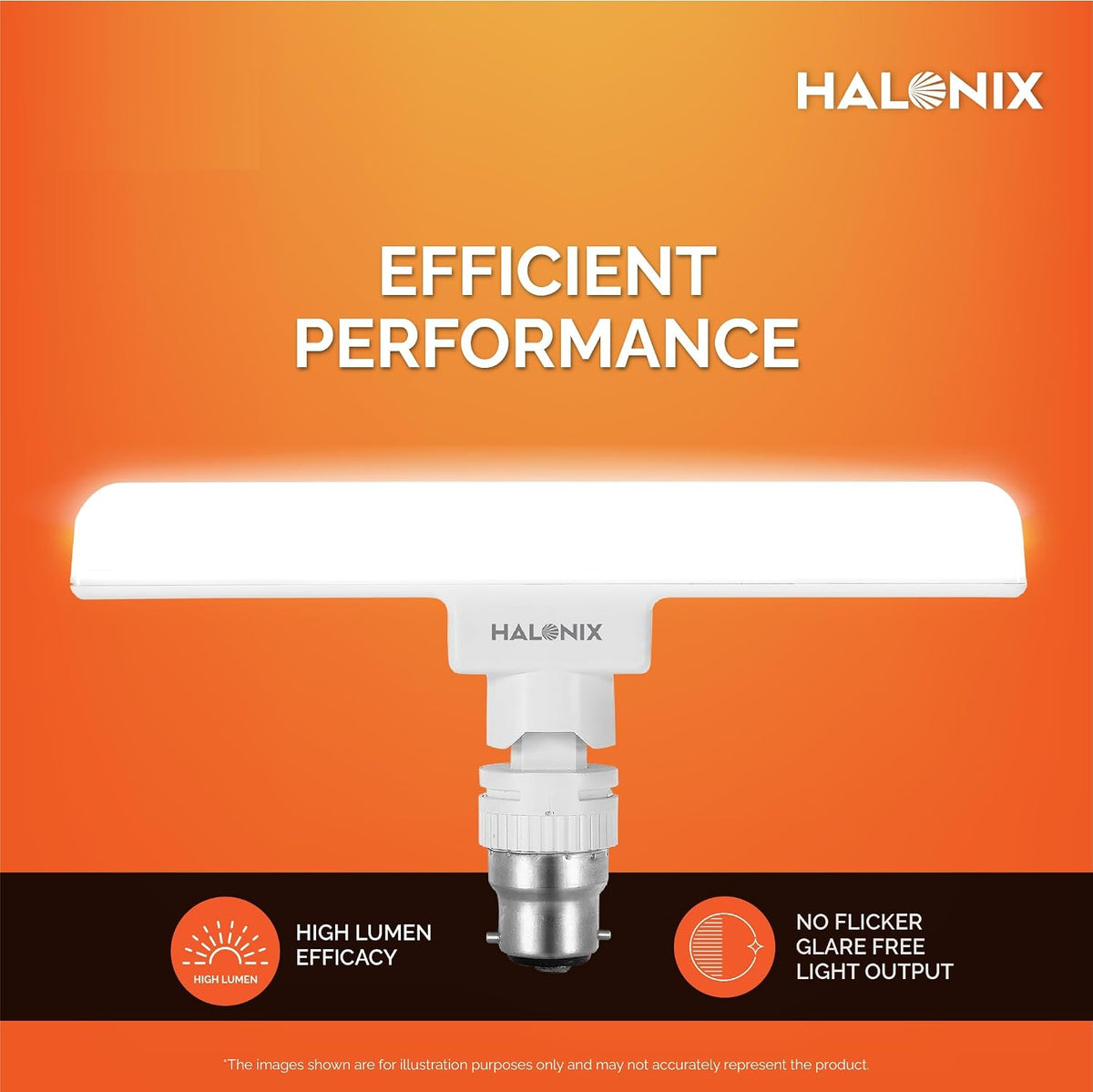 Halonix 10 Watts B22d LED bulb tube Light Cool White, Pack of 5, T-bulb